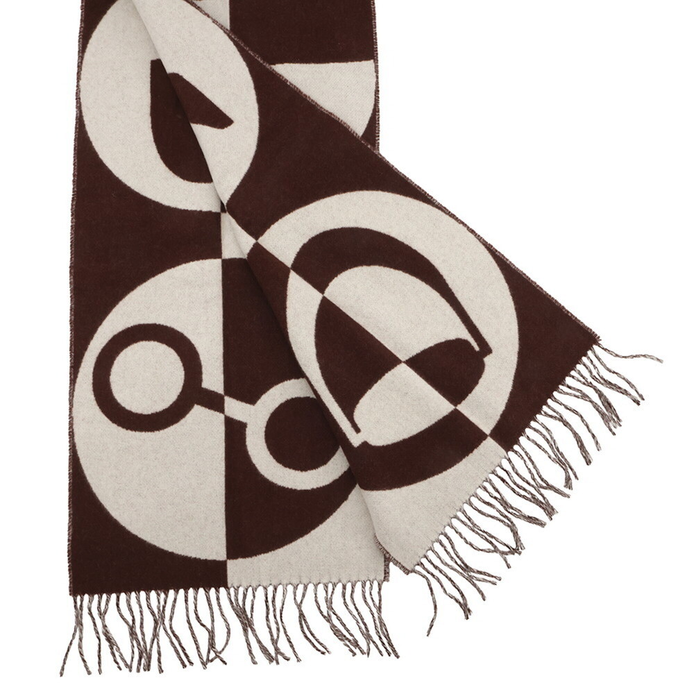 HERMES Authentic Brown Scarf - Picture 2 of 8